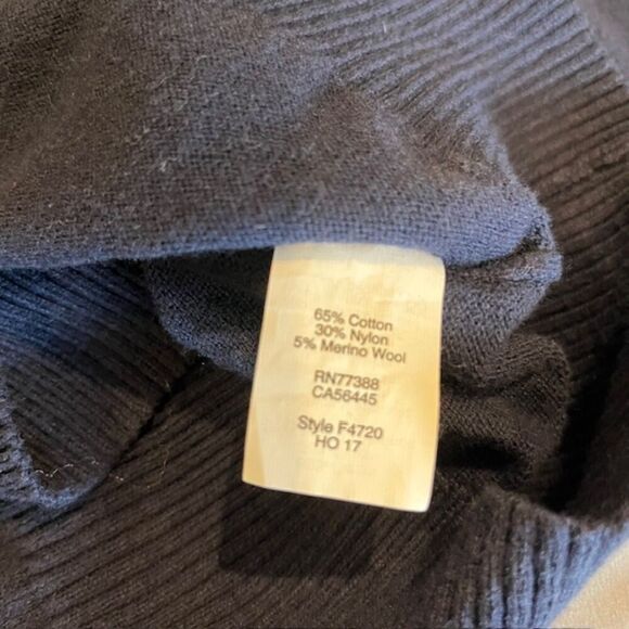 J. Crew Harbor Cotton 1/4 Zip Sweater Light Knit Navy Blue Men's Size XS - Picture 8 of 10